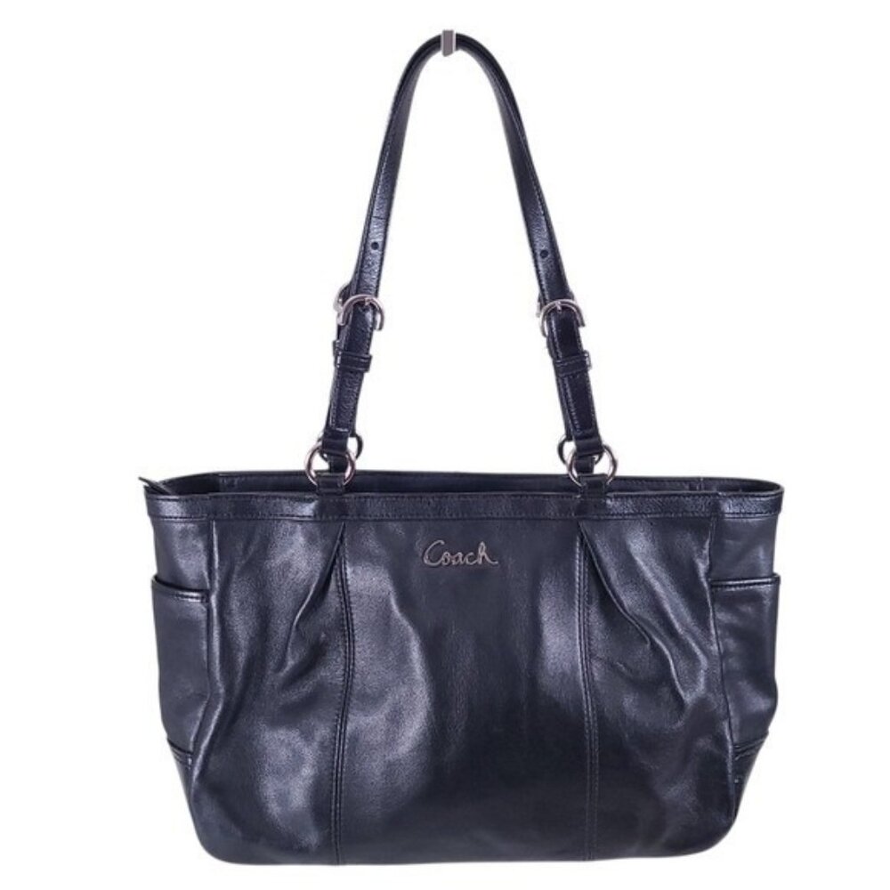 Coach Gallery Black Butter Soft Leather  Shoulder Bag Purse F17721